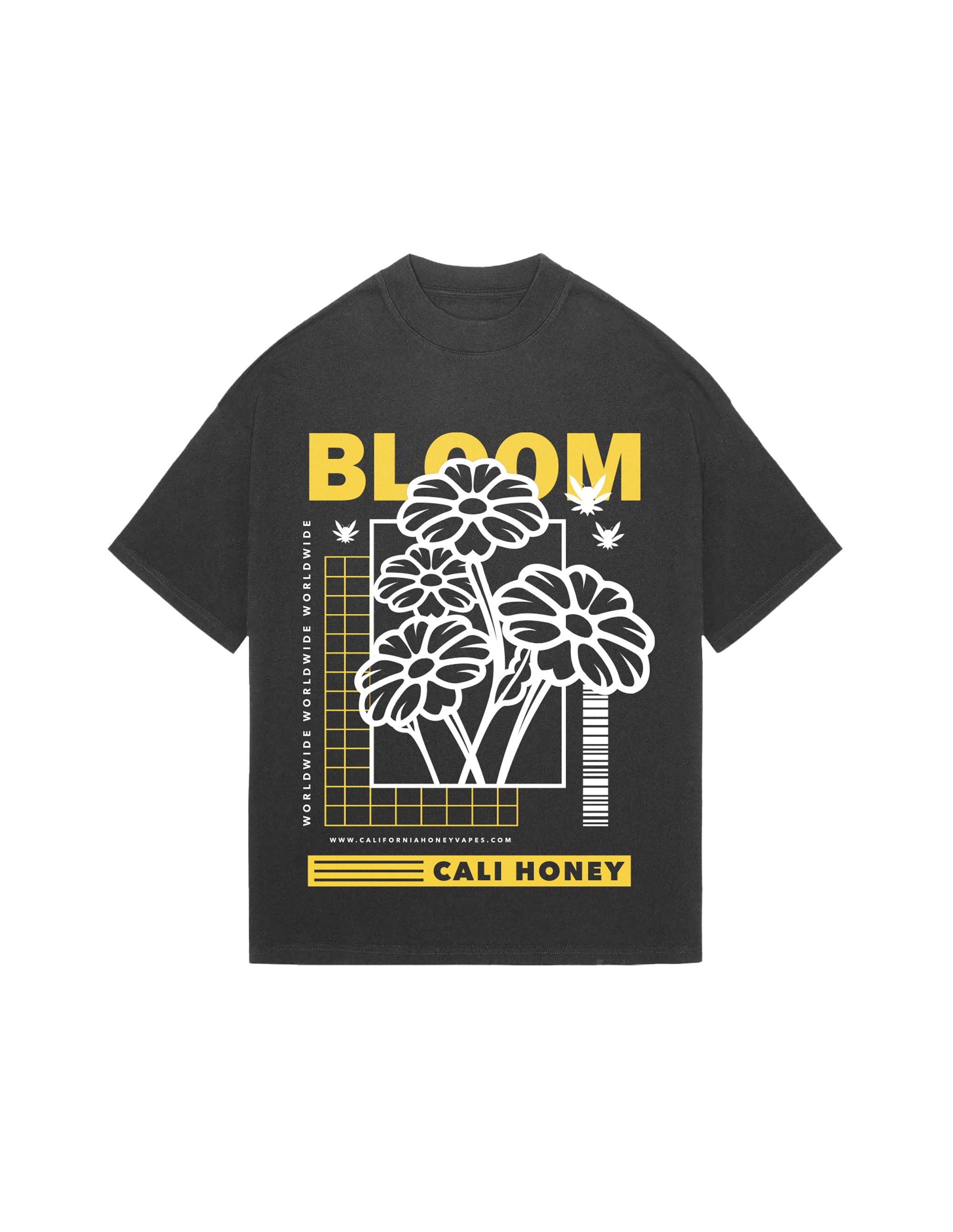 Cali Honey Bloom Black T-Shirt