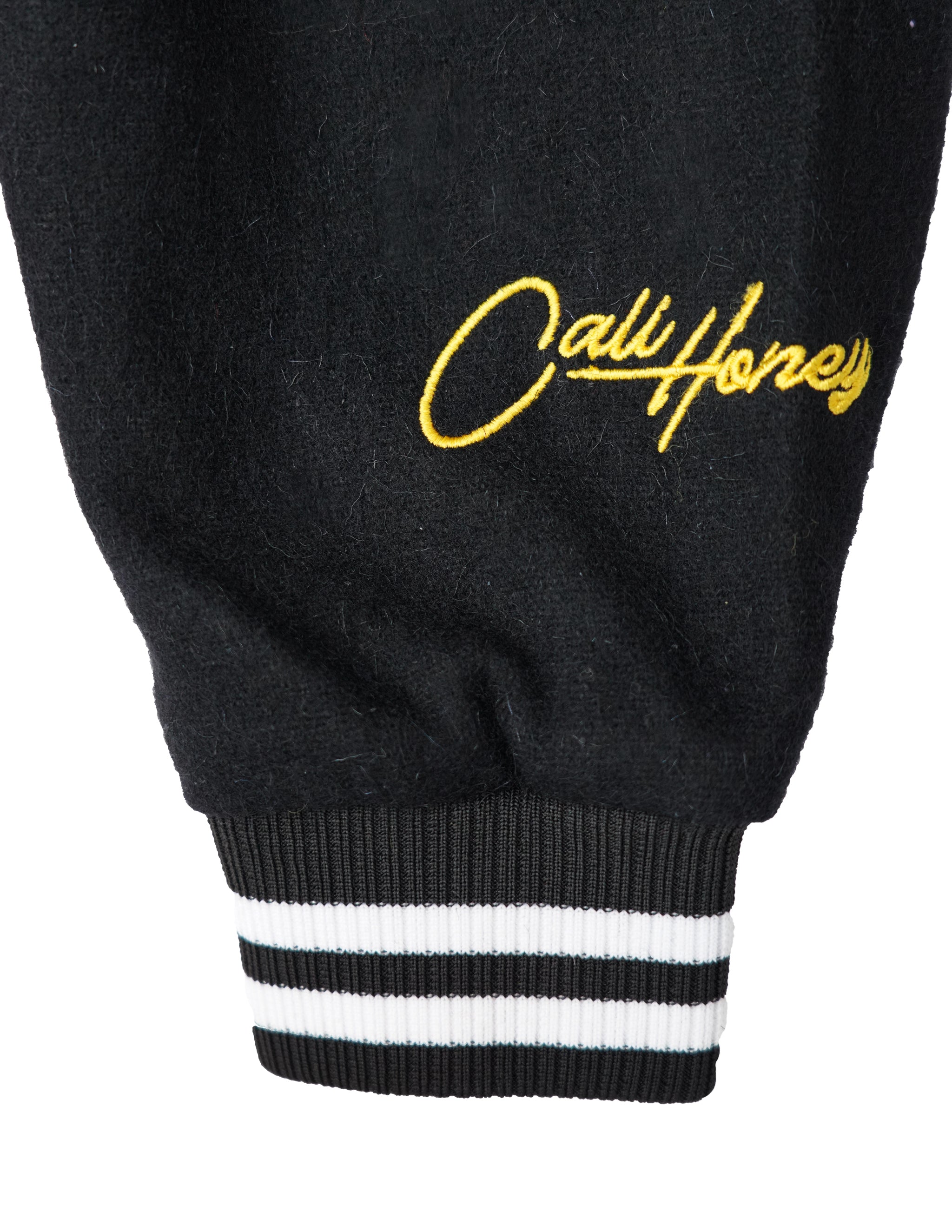 Cali Honey Varsity Jacket Black / Gold