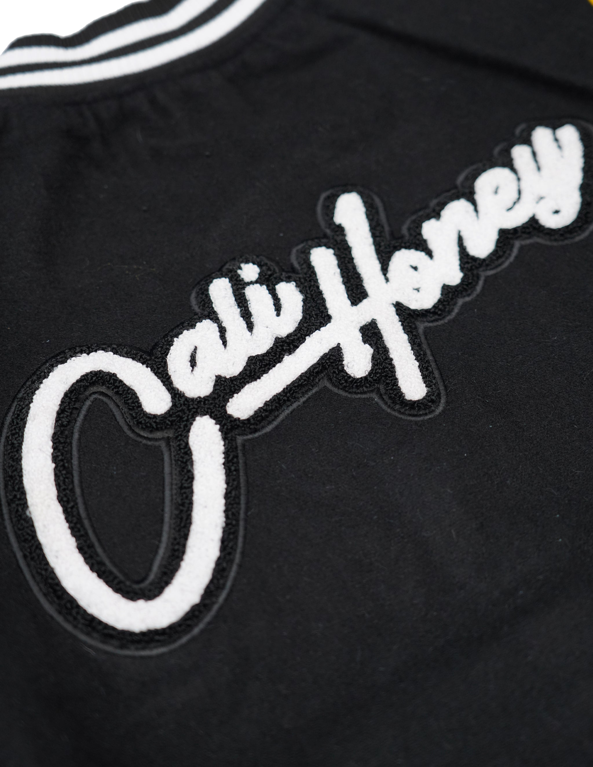 Cali Honey Varsity Jacket Black / Gold